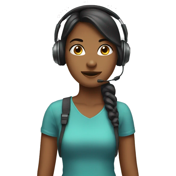 Girl with headset emoji