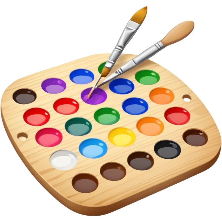 paint palette and brush emoji