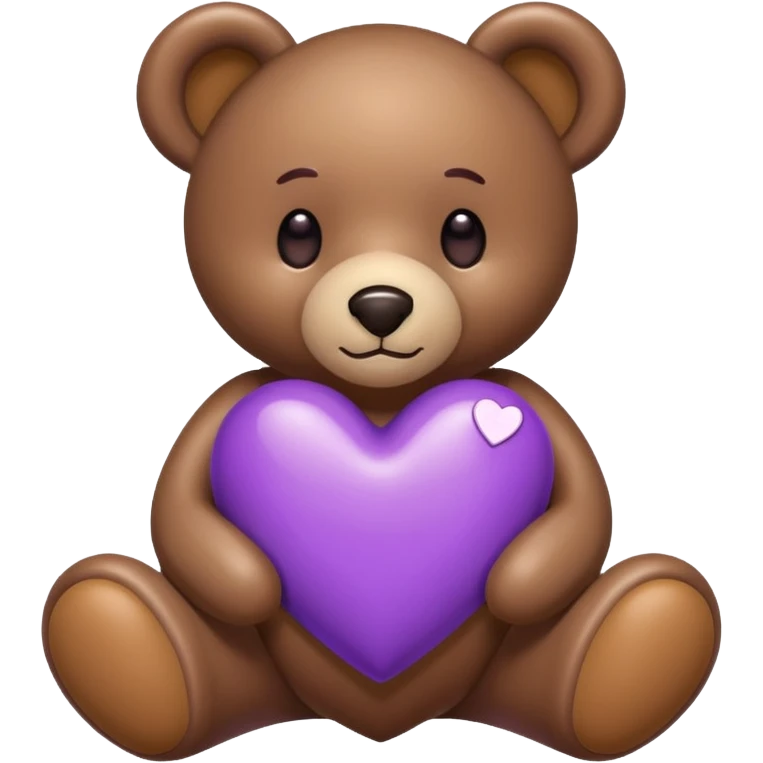 cuore viola e orsetto emoji