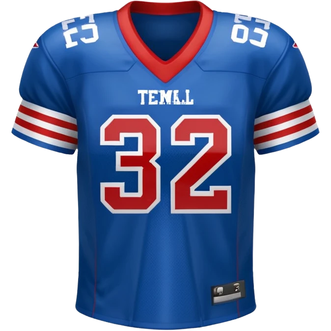 American Football jersey with the number 32 on it emoji