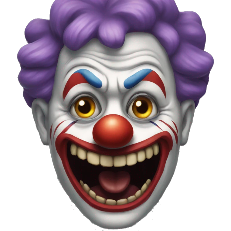 scary realistic clown emoji