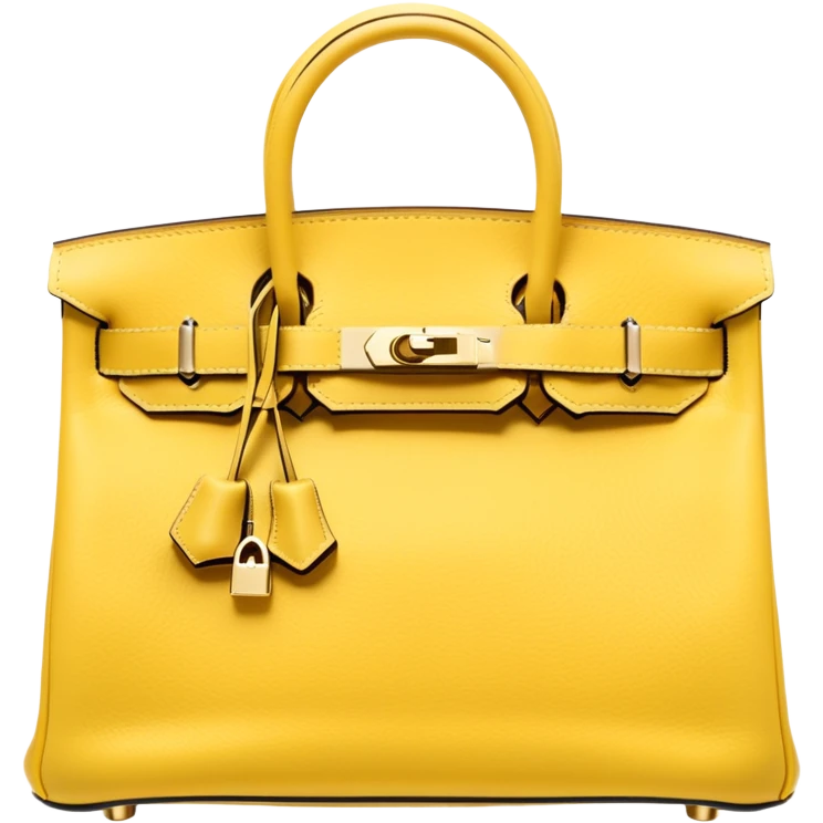 front pale yellow birkin hermes bag emoji