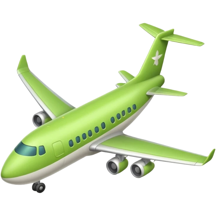 самолет светло зеленого  насыщенного цвета emoji emoji