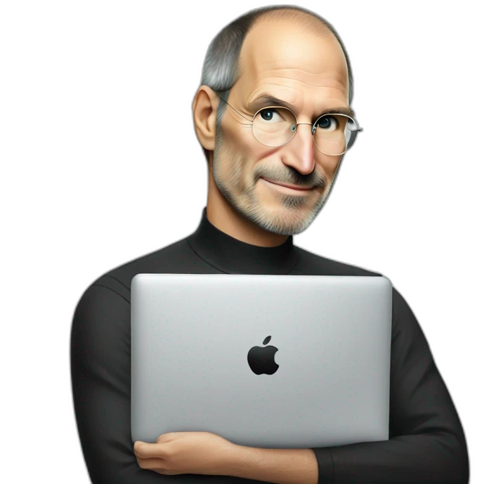 steve jobs head loving it emoji