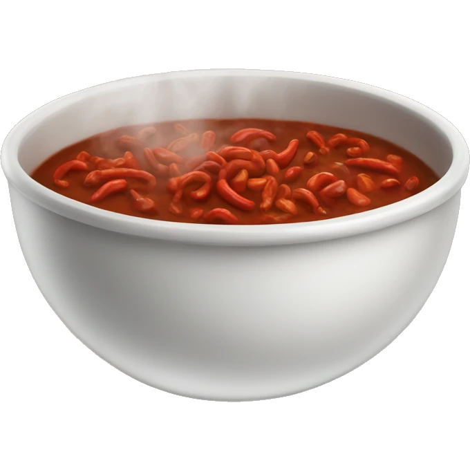 Big bowl of steaming chili emoji