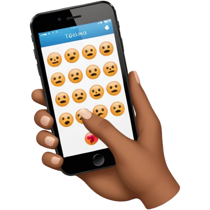 hands holding a cell phone emoji