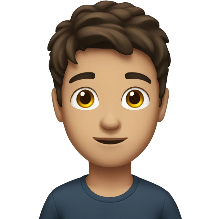teenage boy brunette  emoji