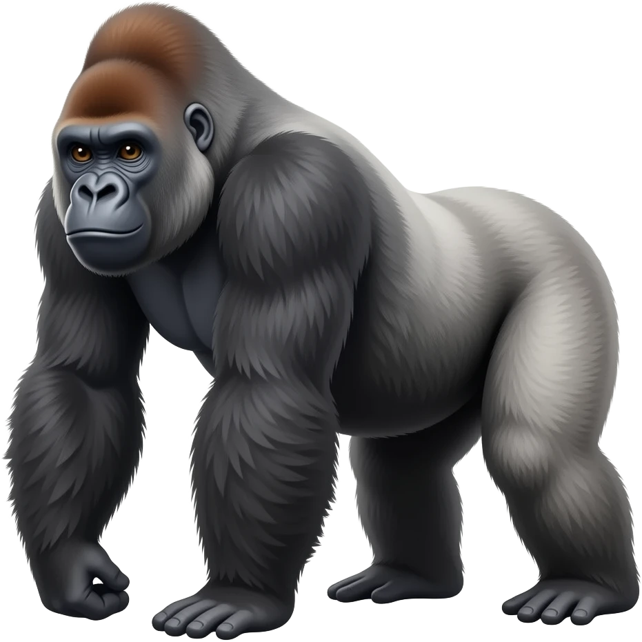cartoon old thin gorilla emoji