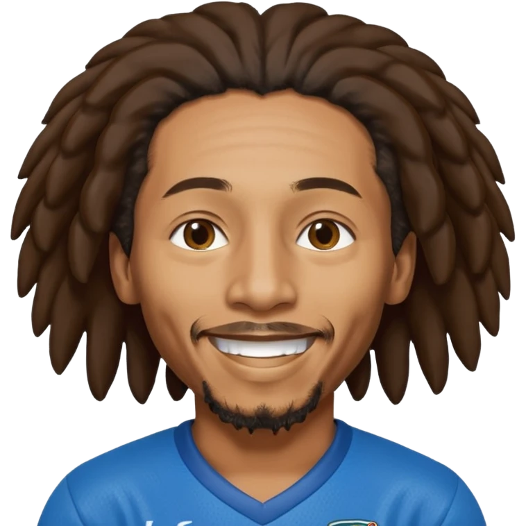 bob marley with blue jersey emoji