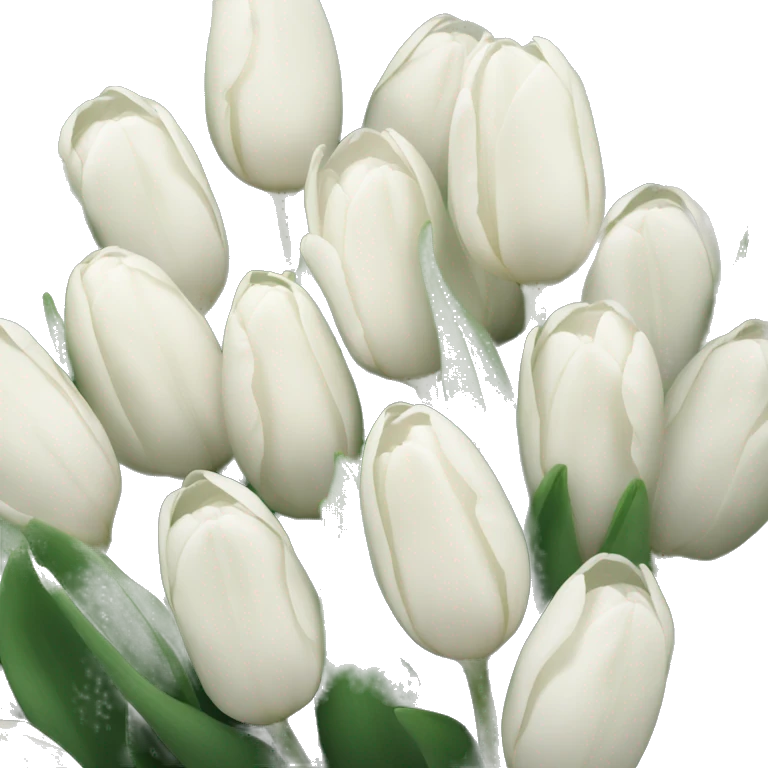 a bunch of white tulips  emoji