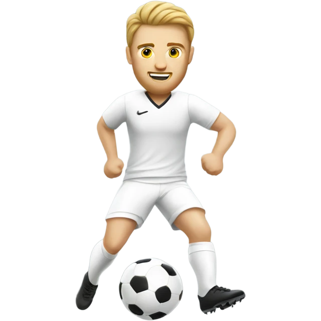 white guy playing soccer  emoji