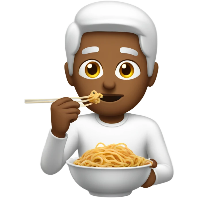 Man eating spaghetti  emoji