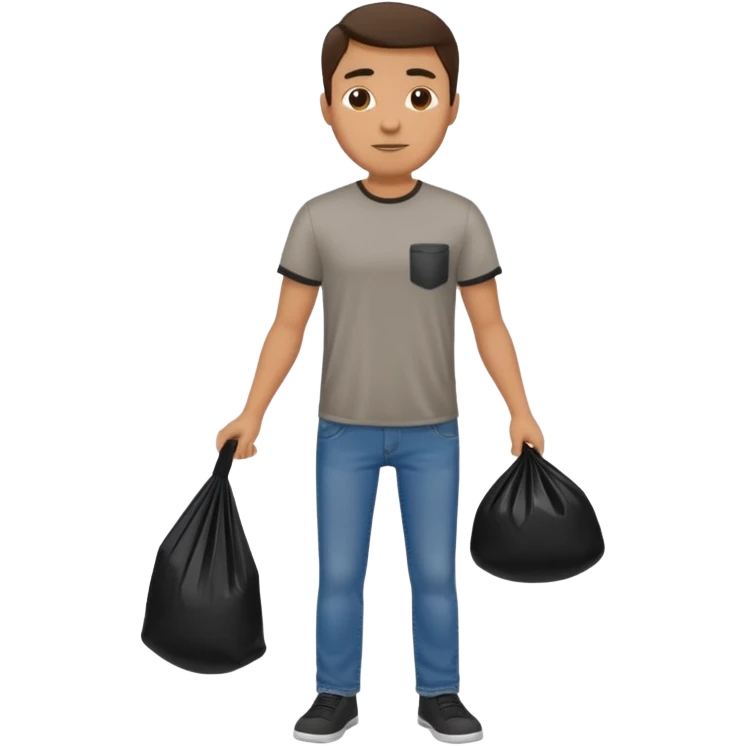 man taking out the trash emoji
