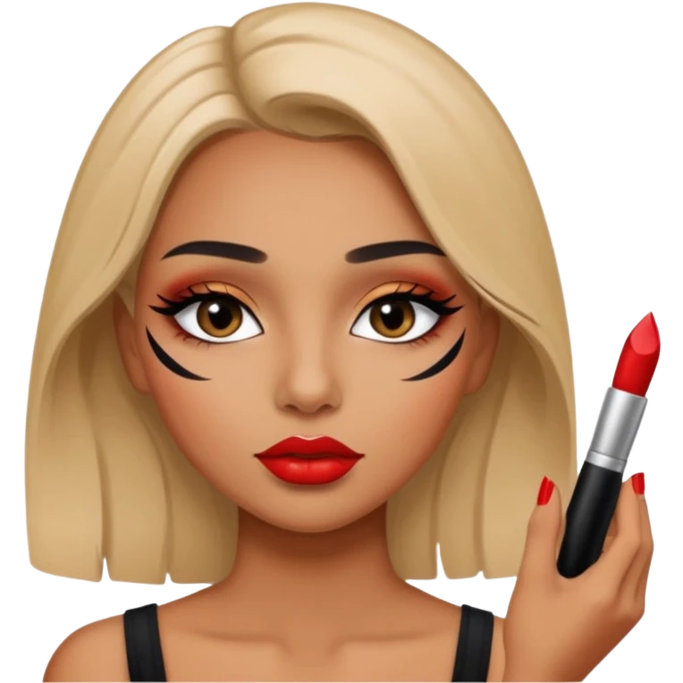 Quiero q la chica se ponga a maquillarde emoji