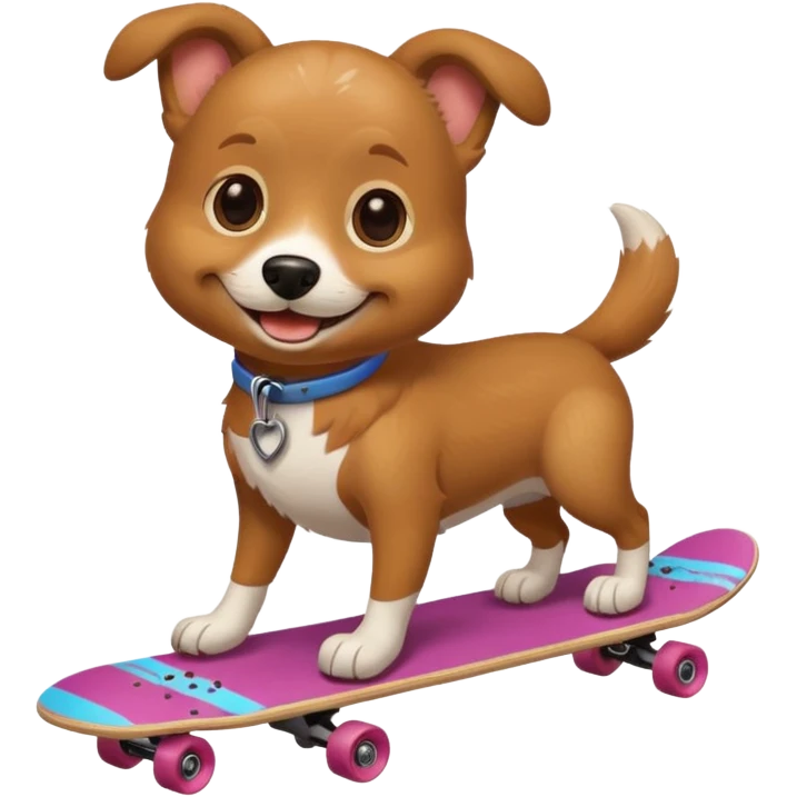 A dog on a skateboard emoji