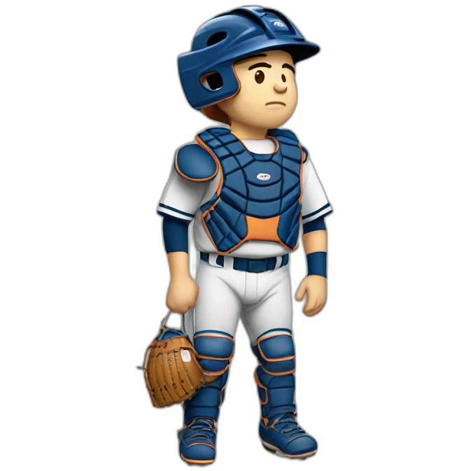 catcher very tired emoji