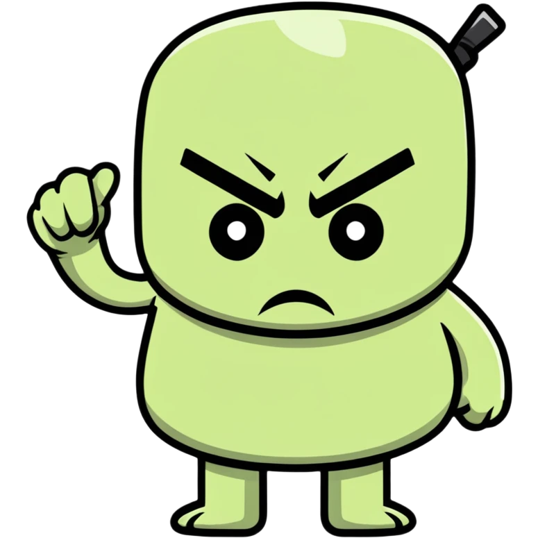 angry face showing middle finger emoji