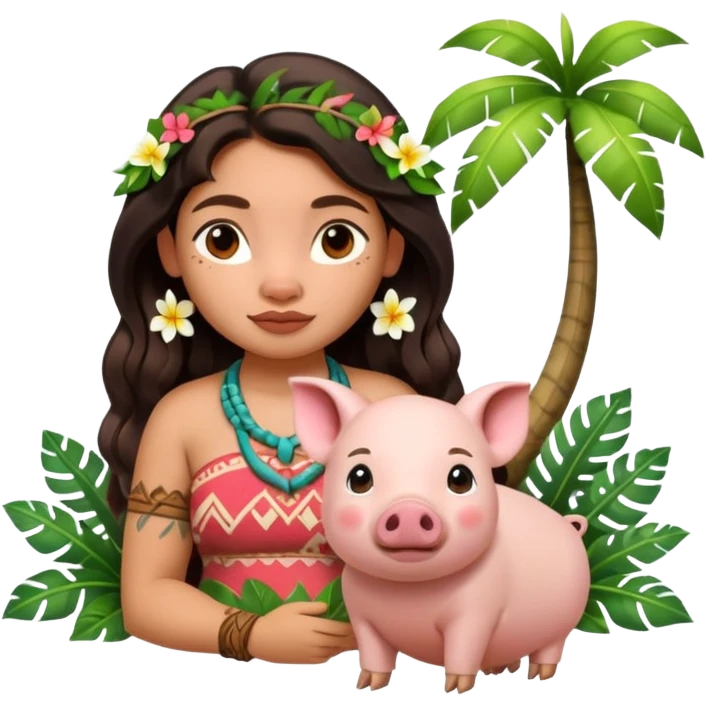 Moana and pua  emoji
