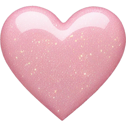 Pale pink heart with glitter emoji
