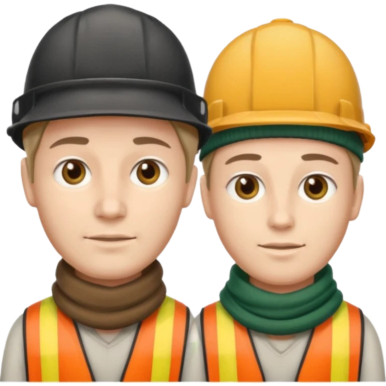 two headed person with one head wearing a loggers hat and the other a football scarf emoji