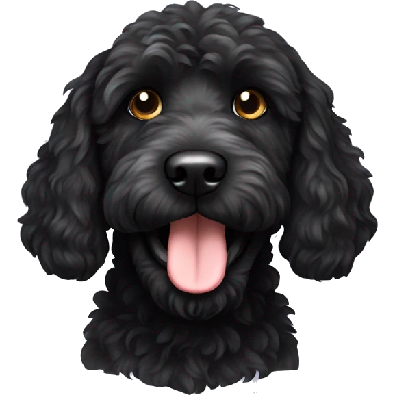 Black labradoodle emoji