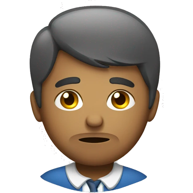 Tired employee emoji