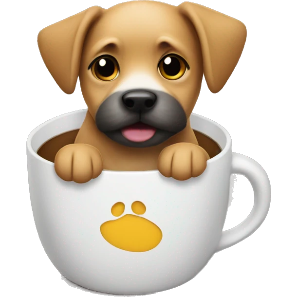 Dog in a cup emoji