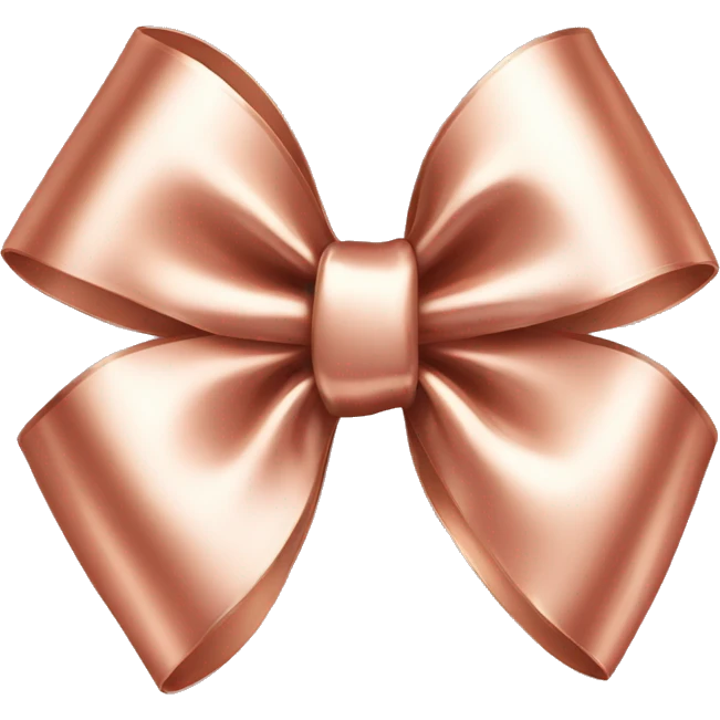 rose gold shiny bow emoji