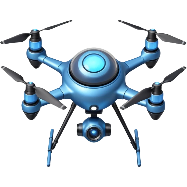 space explorer drone object icon, small futuristic drone with camera lens, glowing blue lights, sci-fi metal body, antenna details, 3D cartoon, mobile game icon style, centered, clean background, soft shadow, no text, no watermark
 
 emoji