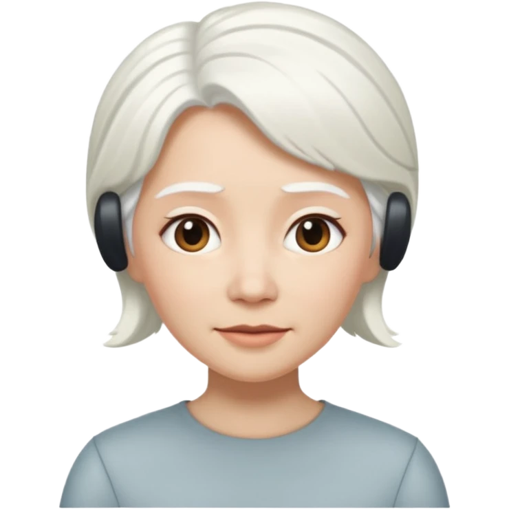 Woman: White Hair Memoji emoji