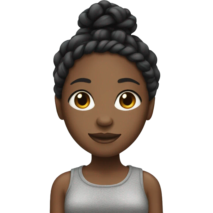 Black girl with braids emoji