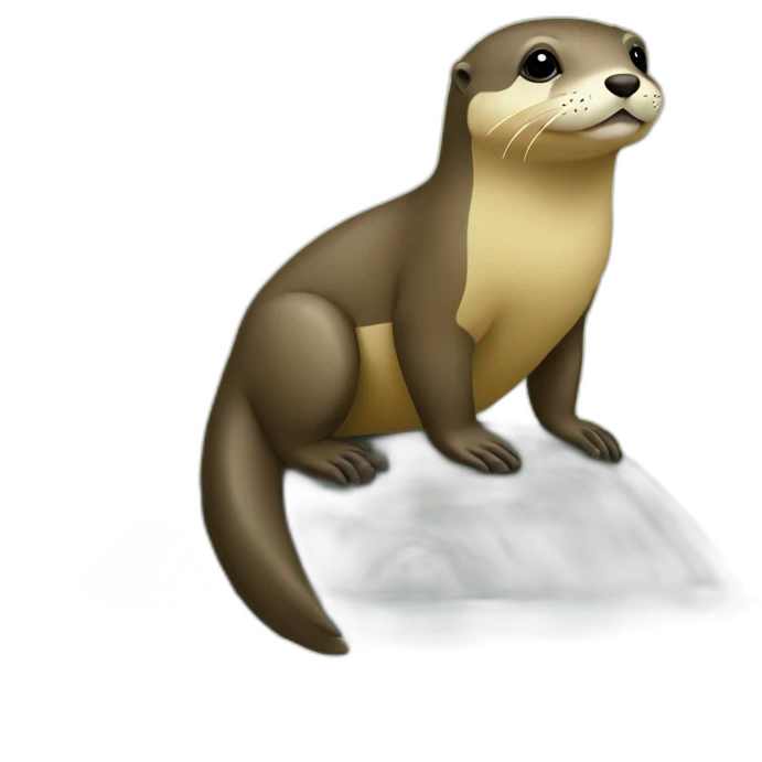 Loutre sur tortue jaune emoji