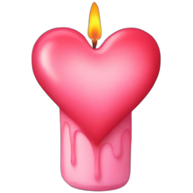 heart-shaped candle emoji