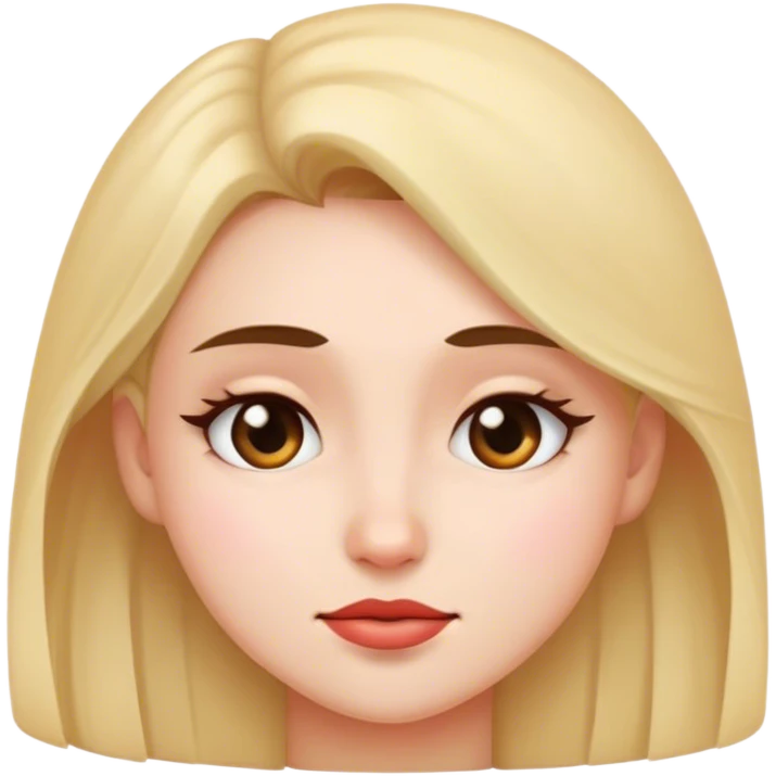A woman in love, Shy face. emoji