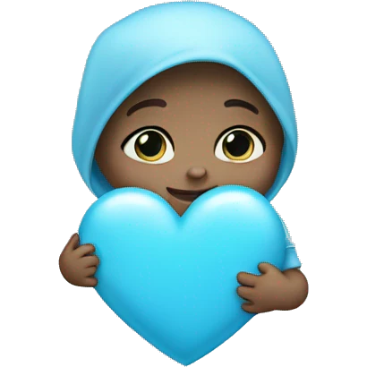 Baby blue heart emoji