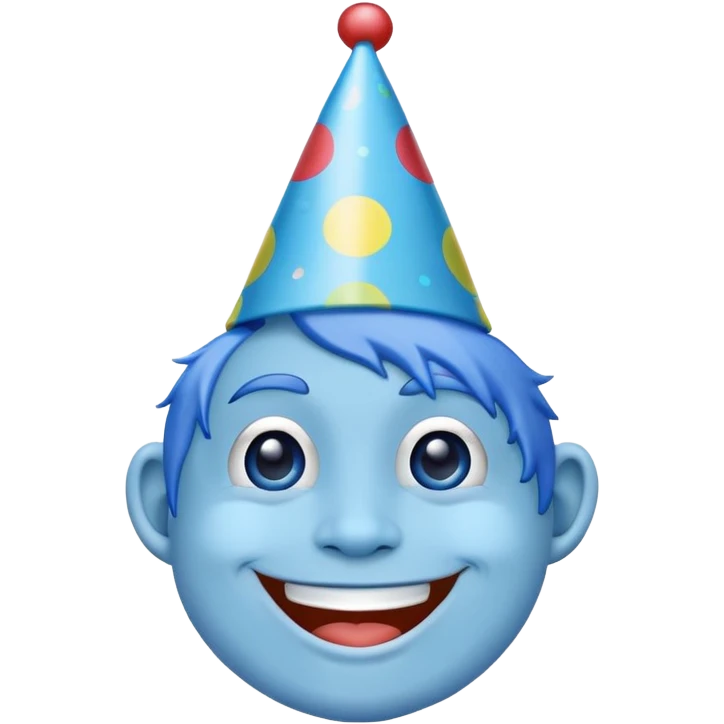 Blu happy birthday emoji