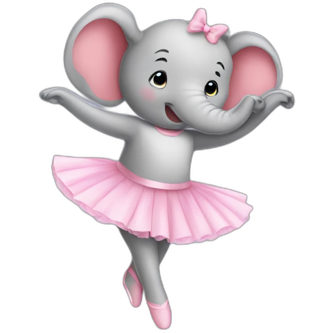 Ballerina elefant emoji