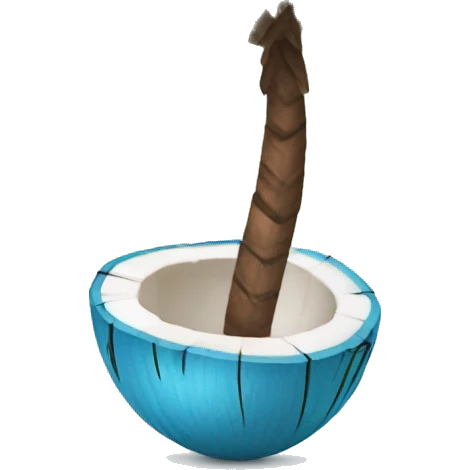 light blue coconut emoji