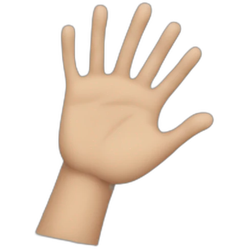 front hand emoji