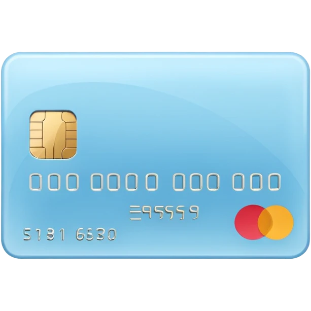 Pastel blue credit card emoji
