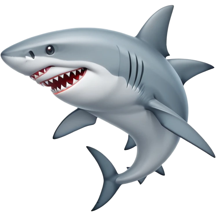 Shark with shoes emoji
