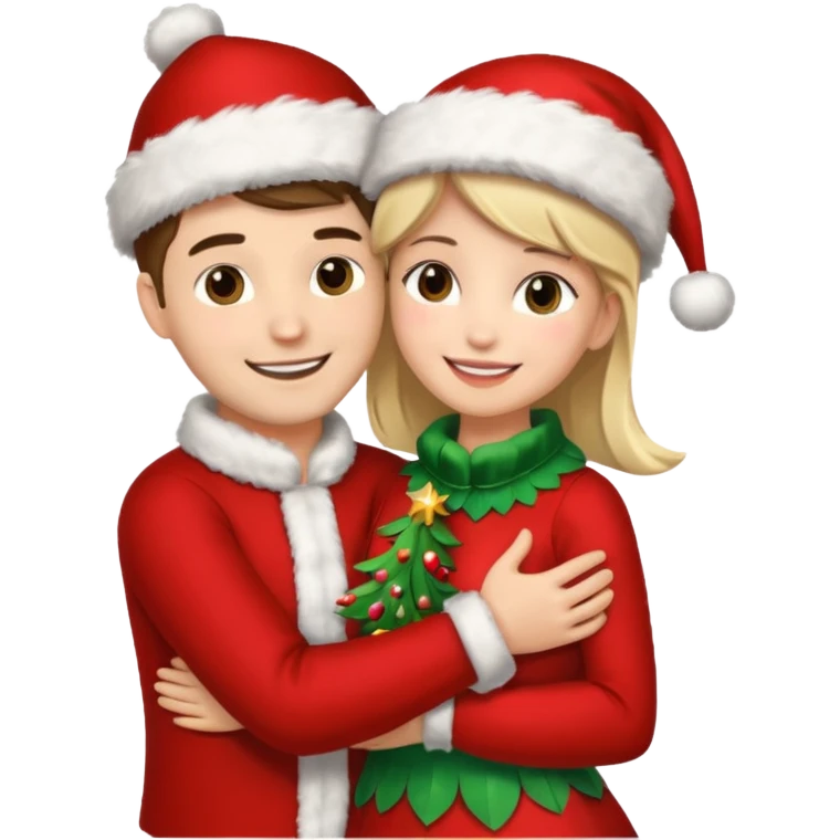 Due che si abbracciano natale emoji