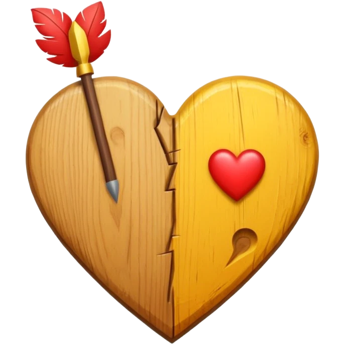 Hazme el corazón amarillo con una flechazo de arco emoji