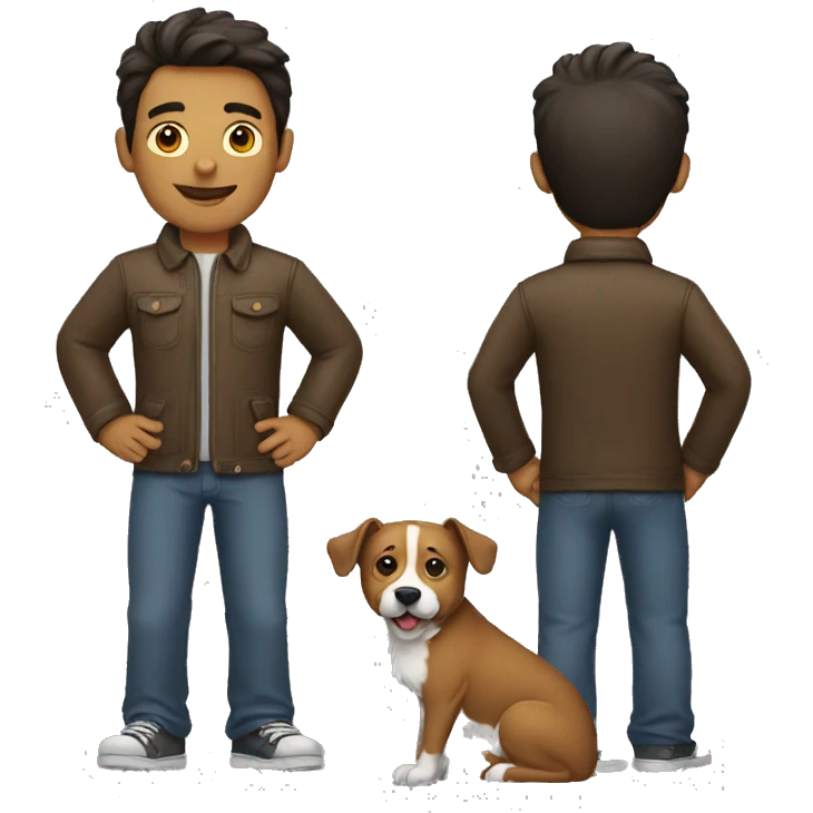 Men with a dog  emoji