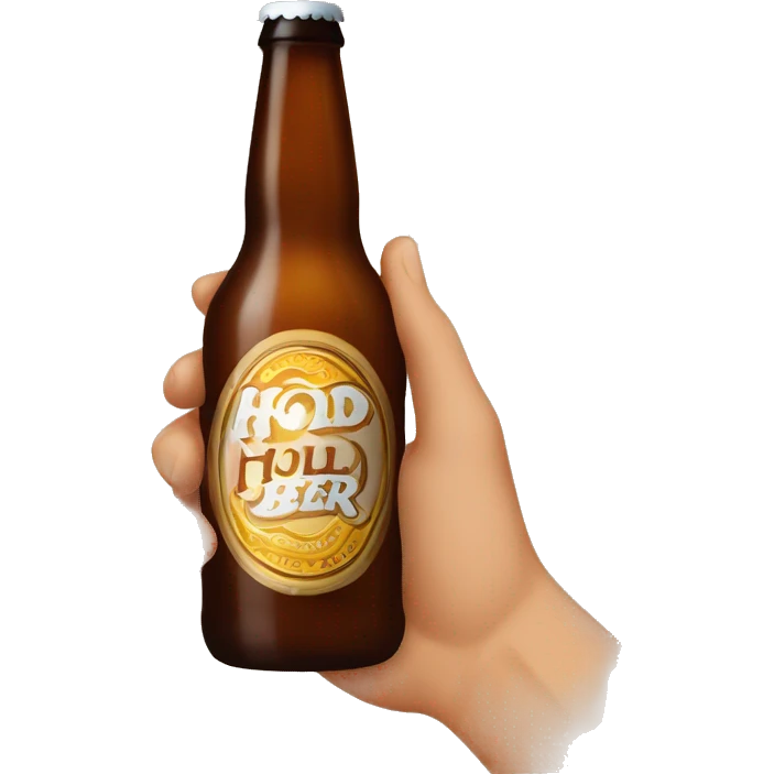 hold-my-brown beer bottle-just-the-hand-and-beer emoji