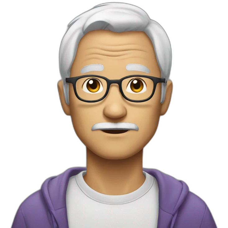 poor aged otaku man emoji