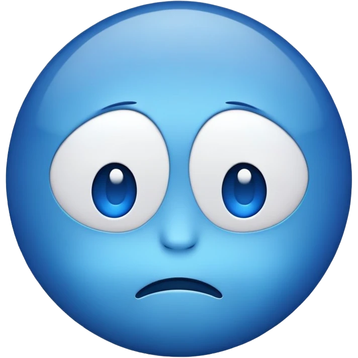 Sad face blue emoji emoji
