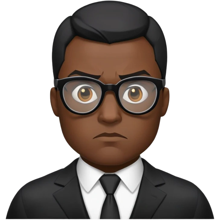Black batman with glasses  emoji