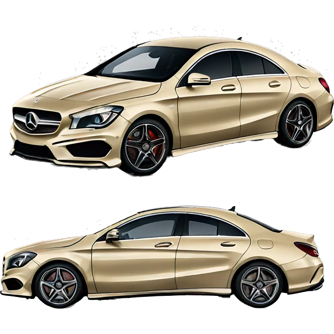 beige mercedes benz cla emoji