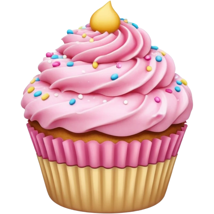 Cupcake with pink icing emoji